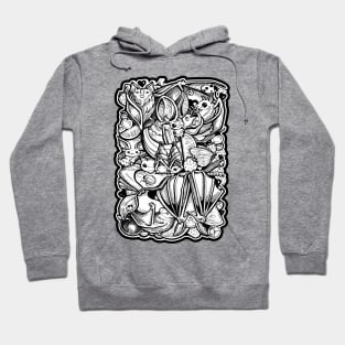 Lots of Little Bats - Black Outlined Version Hoodie